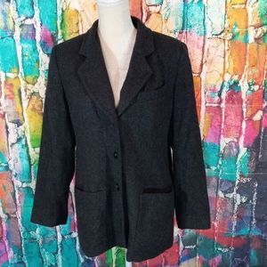 Eddie Bauer Charcoal Wool Pea Coat